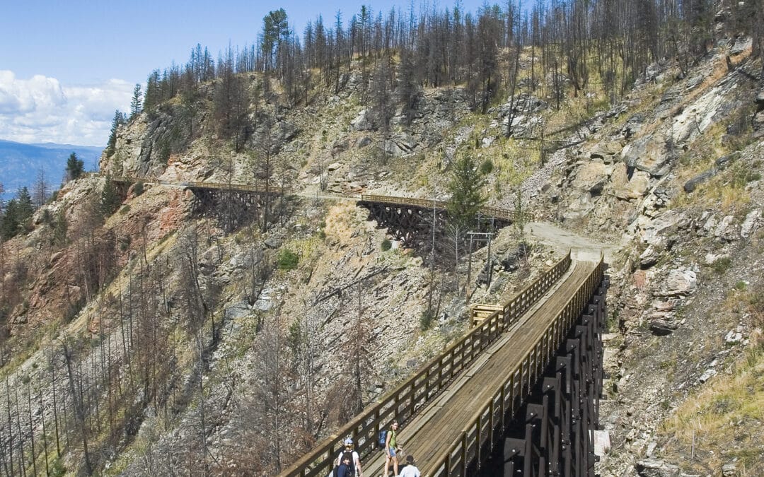 Equestrian Bypass Route. Alternate to the Kettle Valley Railway / Trans Canada Trail in the Myra Canyon